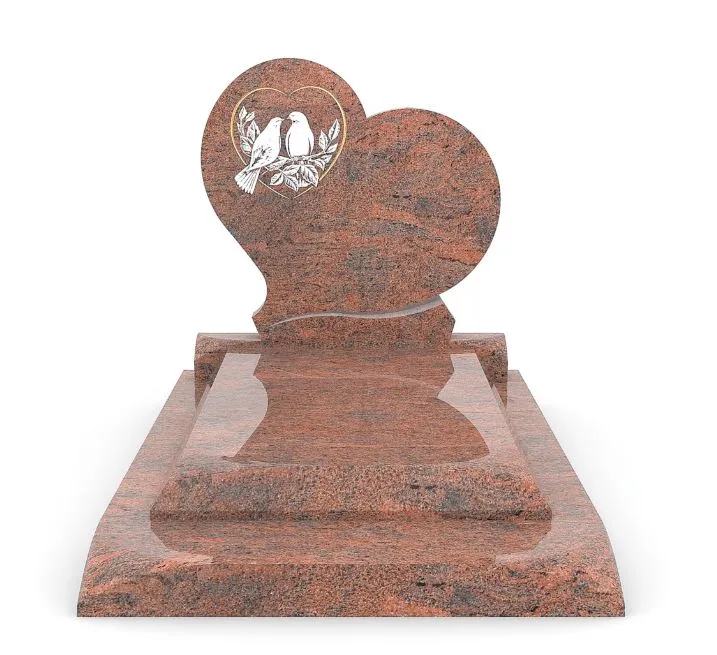 Monument funéraire en granit rose gravé sur mesure par votre marbrerie